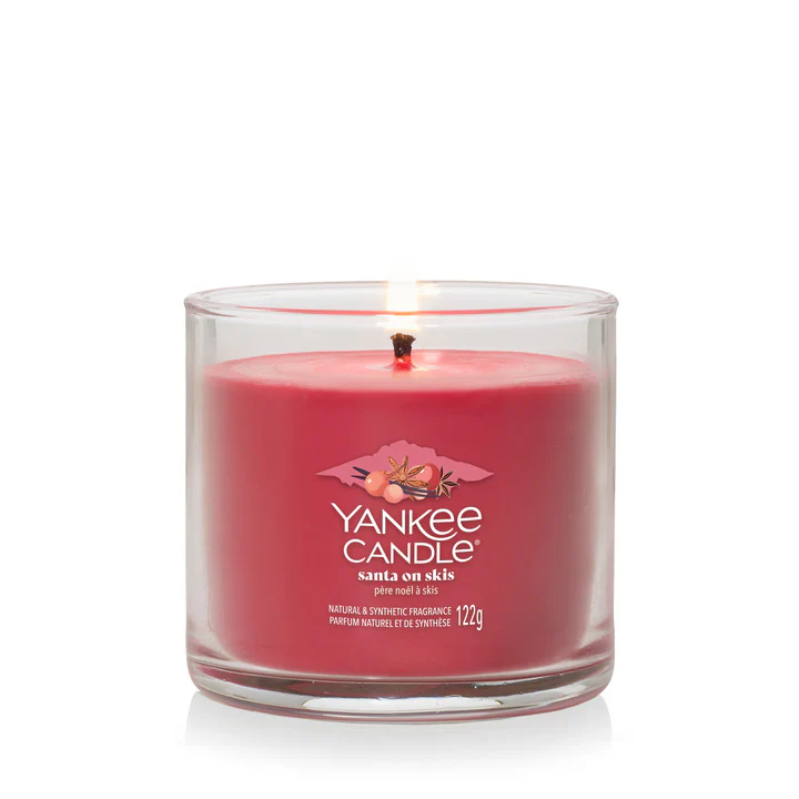 Signature Jar Candles Santa On Skis - Candela Profumata