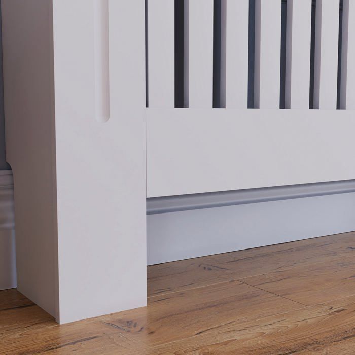 Cache-radiateur - Vida Designs - Arlington - MDF blanc - Étagère en bois - Taille moyenne