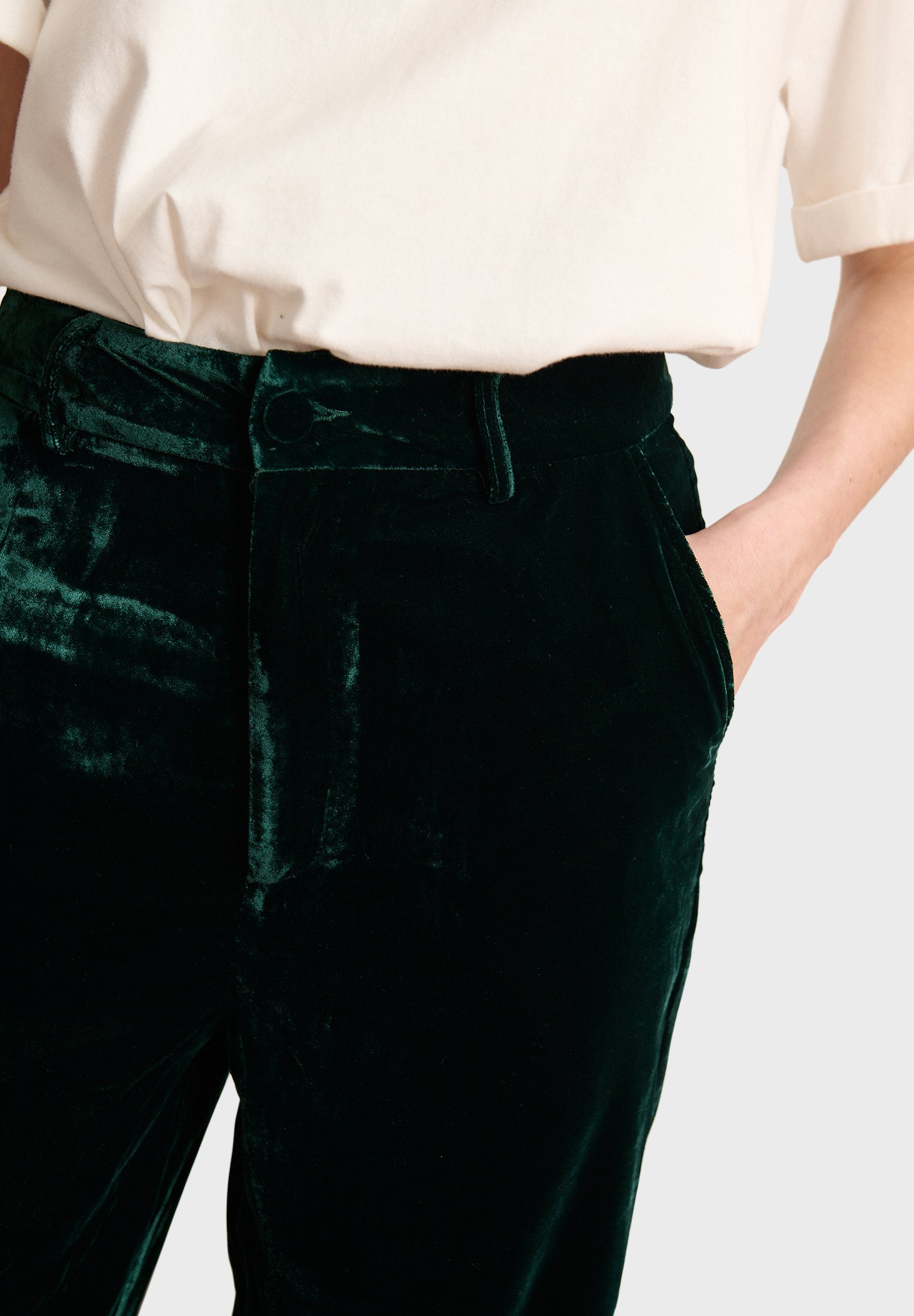 Garance Paris SLACKS KLAYA - Broek - flesgroen