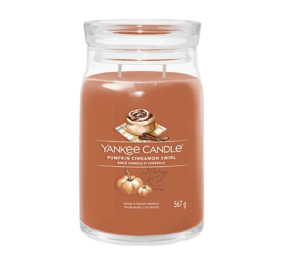 Yankee Candle Signature duża świeca zapachowa Pumpkin Cinnamon Swirl 567 g