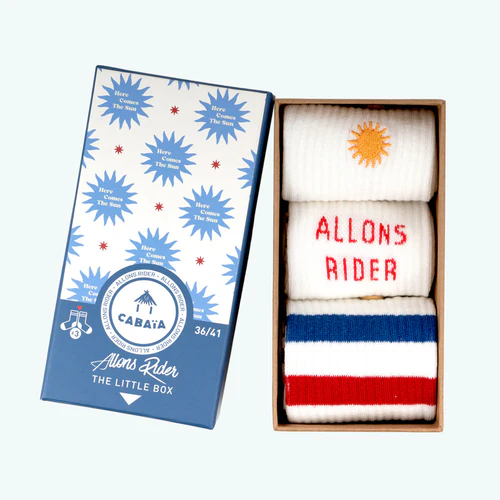 Cabaia Here Comes the Sun Socken – Let's Ride White