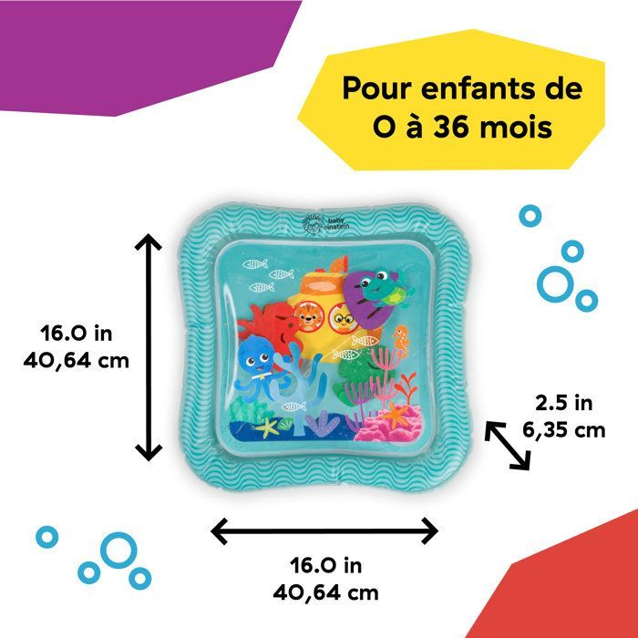 BABY EINSTEIN Tapis à eau bébé Découverte sensorielle Ocean Explorers - 0 à 36 mois