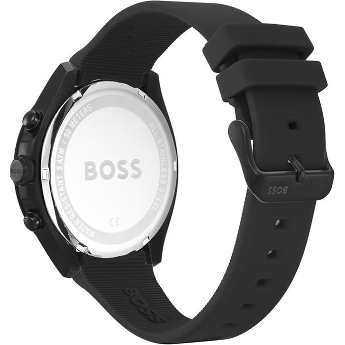 Montre - Homme - Hugo Boss - Velocity chrono - Bracelet silicone noir - 1513720