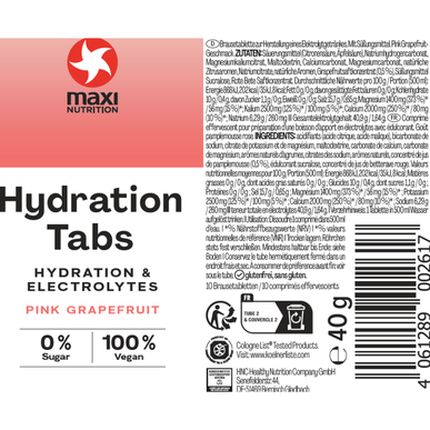 Maxi Nutrition Hydratační tablety s růžovým grapefruitem, 10 tablet
