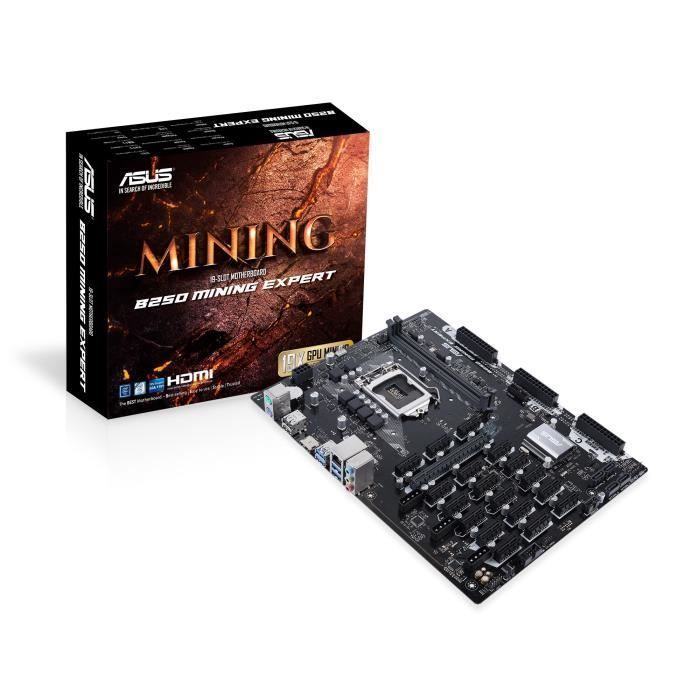 Scheda madre ASUS B250 Mining Expert - Supporta fino a 19 CPU - 90MB0VY0-M0EAY0