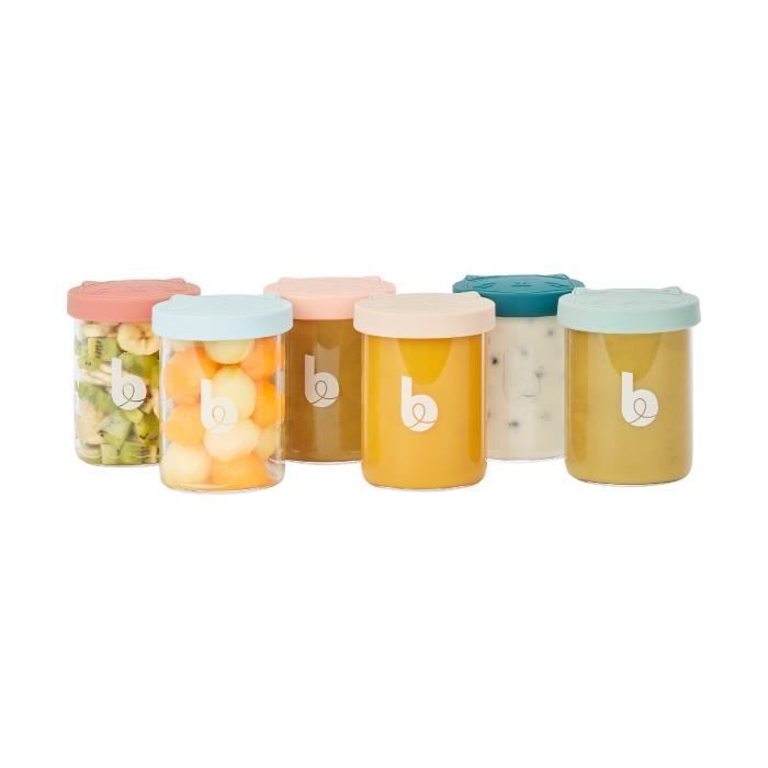 Babymoov ISY BOWLS 6 Borosilicaatglazen bewaarbakjes - Gegradueerd 250ml
