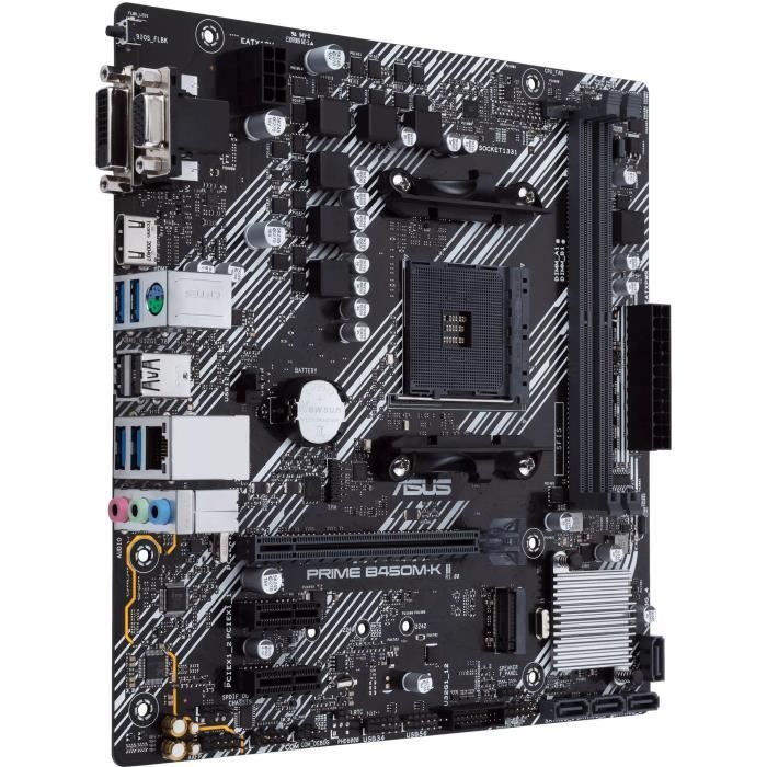 Motherboard - ASUS - Prime B450M-K II - AMD B450 - AM4 micro ATX socket