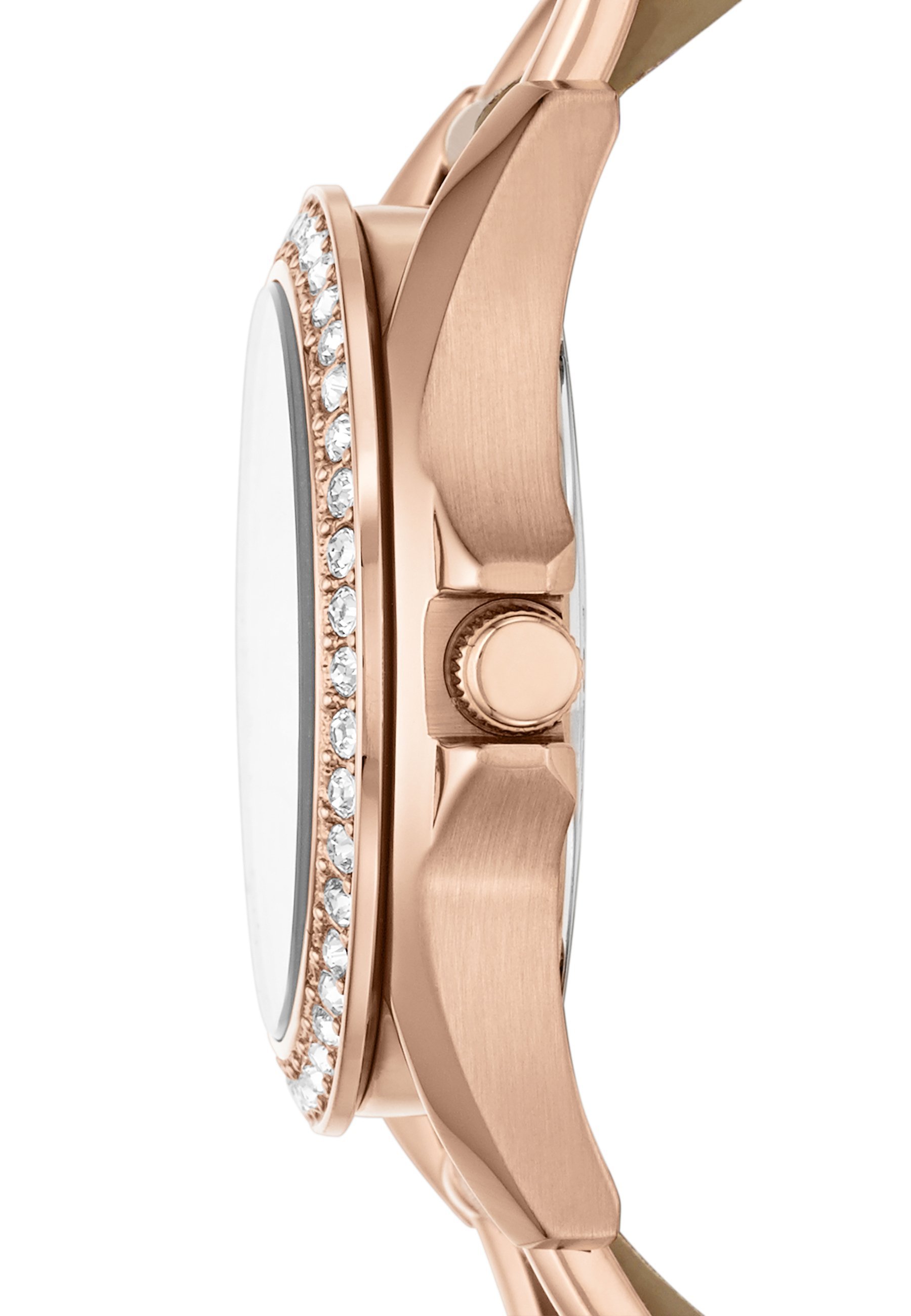 Montre Fossil RILEY - couleur or rose/marron clair