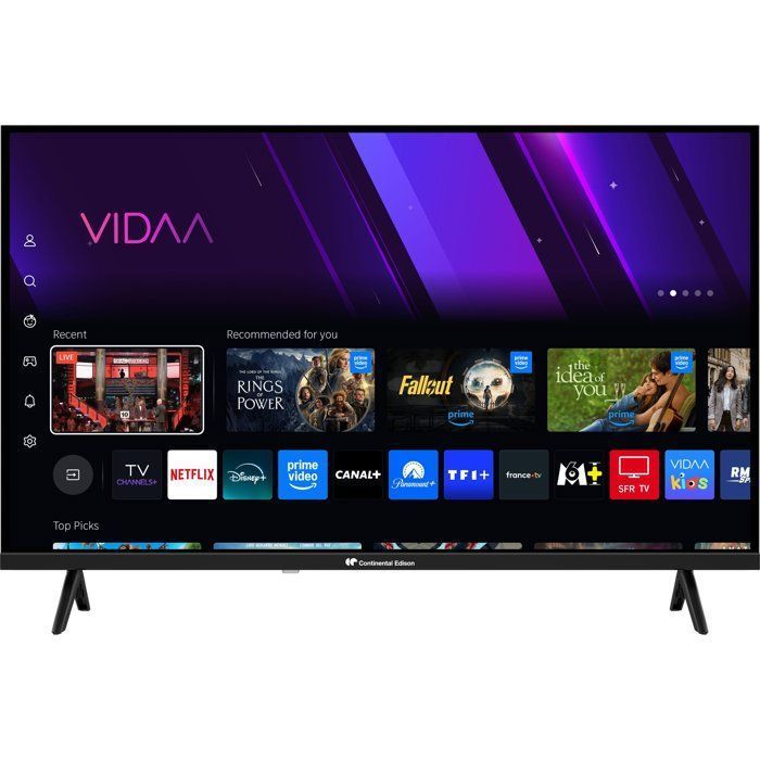 CONTINENTAL EDISON - CELED32SVHD26B6 - TV LED HD da 32'' (80 cm) - SMART VIDEO - 2xHDMI - 2xUSB