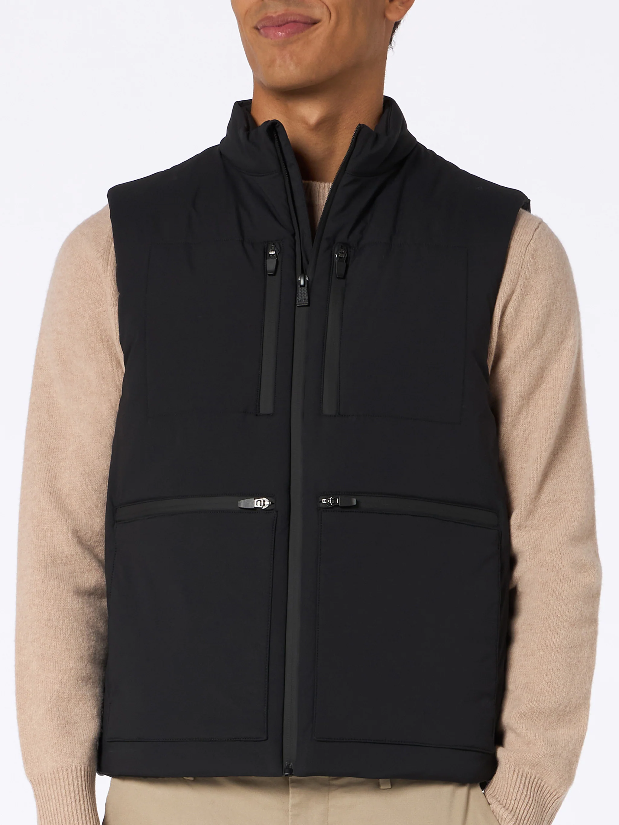 Chaleco acolchado elástico negro para hombre de Vonn