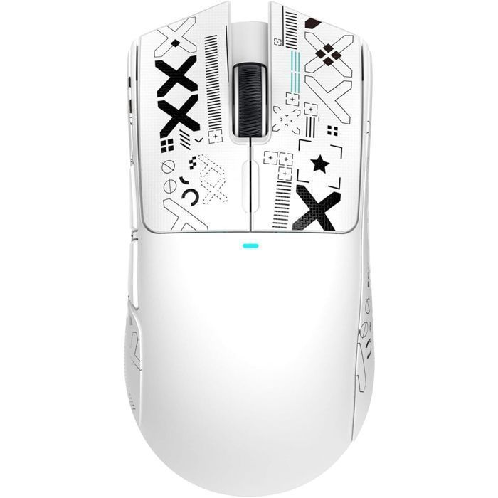 Mouse Gamer Sem Fio Attack Shark X11 com Pegas para PC/Mac, Branco