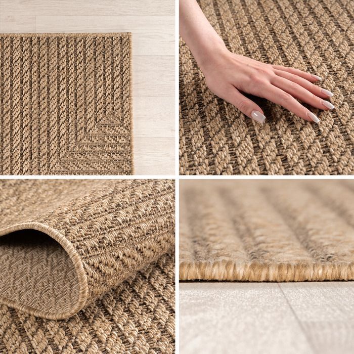 Alfombra SIMPEX para interiores y exteriores: ideal para sala de estar, cocina, terraza, patio, jardín y balcón, 140 x 200 cm.