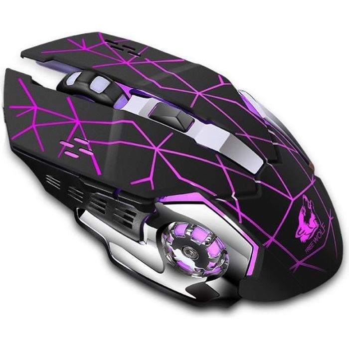 Souris Sans fil -Gamer Professionnel 7 boutons Réglable 2.4G - Jeux de Souris Gaming Bluetooth 2400 DPI
