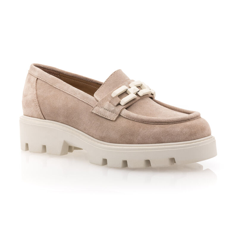 Mocassins / chaussures bateau Femme Beige