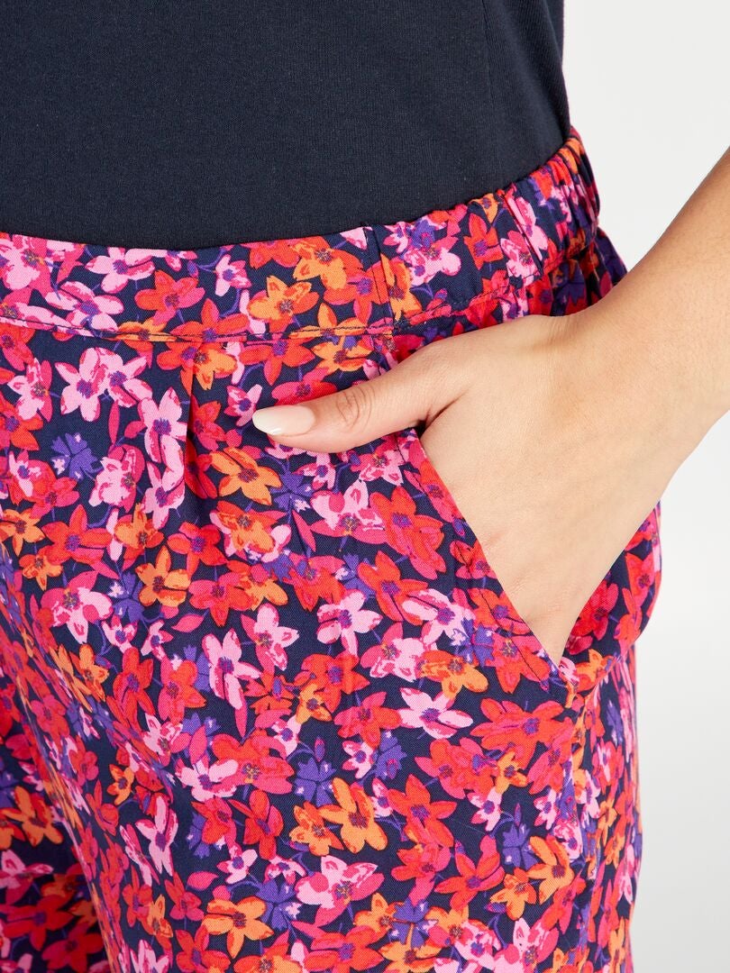Pantalón de pijama holgado estampado - MORADO