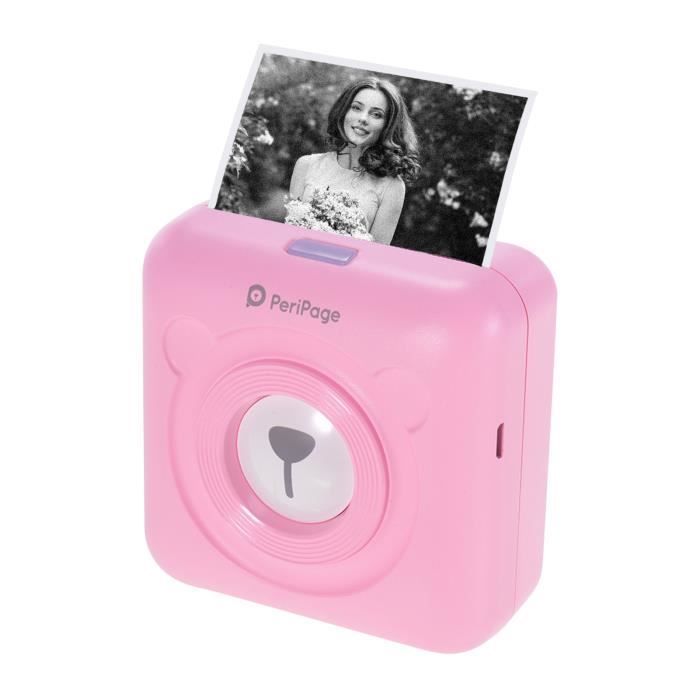 PeriPage Mini Pocket BT Thermal Printer for Printing Labels, Photos, Receipts, Memos with 9 Rolls of Thermal Paper, Pink