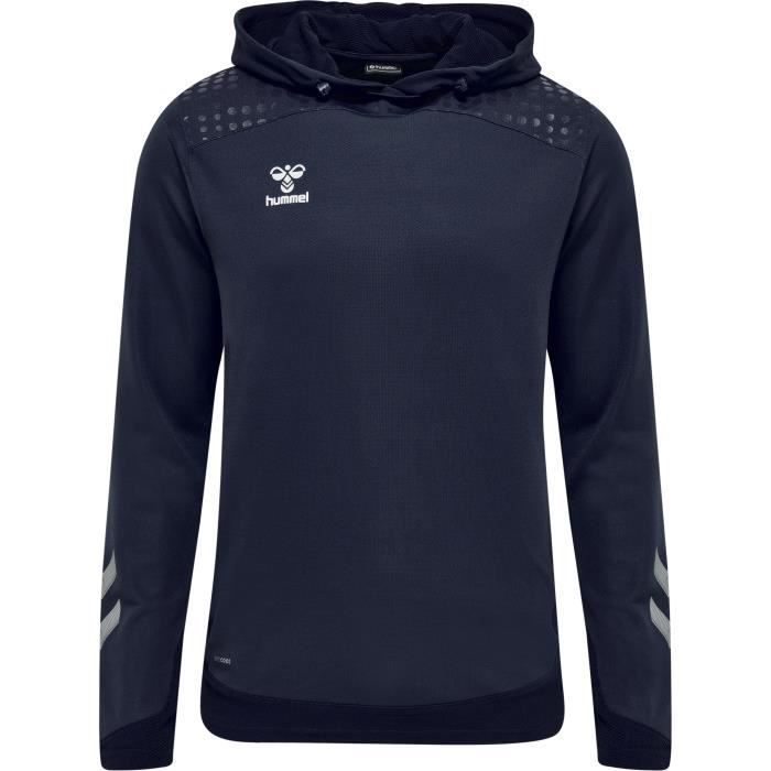 Hummel Men's Hmllead Poly Hoodie - Navy Blue - Long Sleeves - Multisport