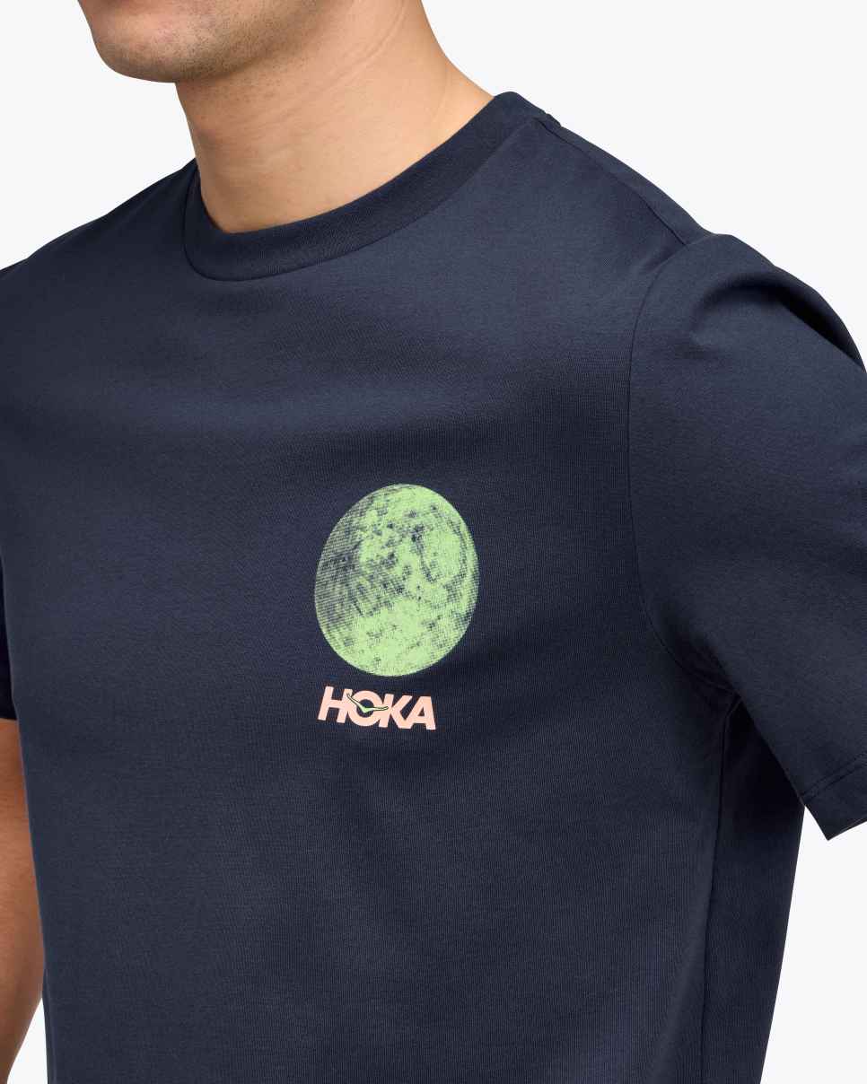 HOKA HOKA Collage T-shirt Varsity Marineblauw