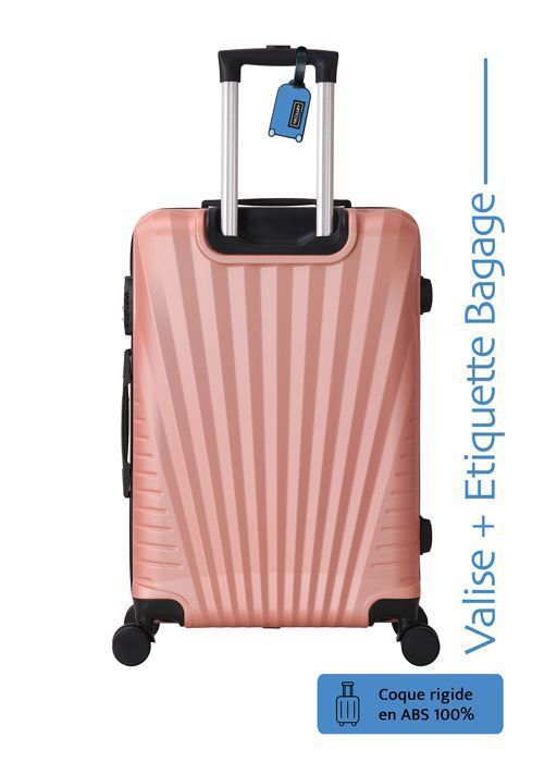 Maleta de cabina - ADC - Autopista - 55 cm - ABS rígido - 4 ruedas giratorias de 360° - 39 L