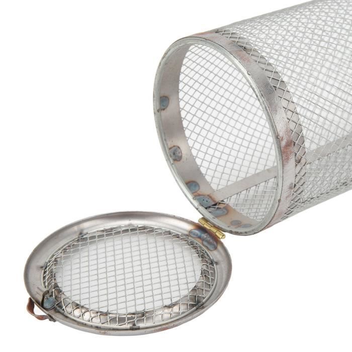 Fydun Grillzubehör, Edelstahl-Grillkorb (klein, 20 cm + Haken) SD021