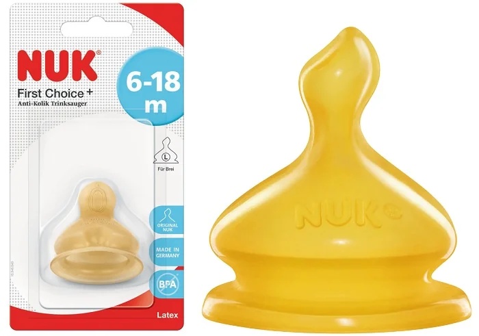 NUK Nuk First Choice Plus Zweiloch-Latexsauger L 2 Stück