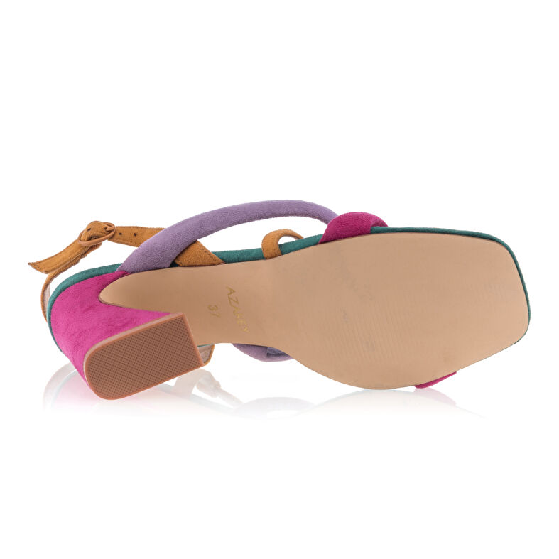 Sandalias multicolor para mujer / Zapatos de punta abierta