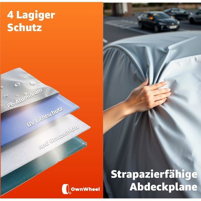 Housse SUV imperméable universelle pour protection et couverture voiture – bâche auto – 490 × 190 × 180 cm