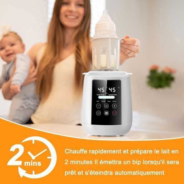 Calientabiberones 6 en 1, esterilizador de biberones, calentador de comida para bebés, esterilizador multifuncional, libre de BPA.