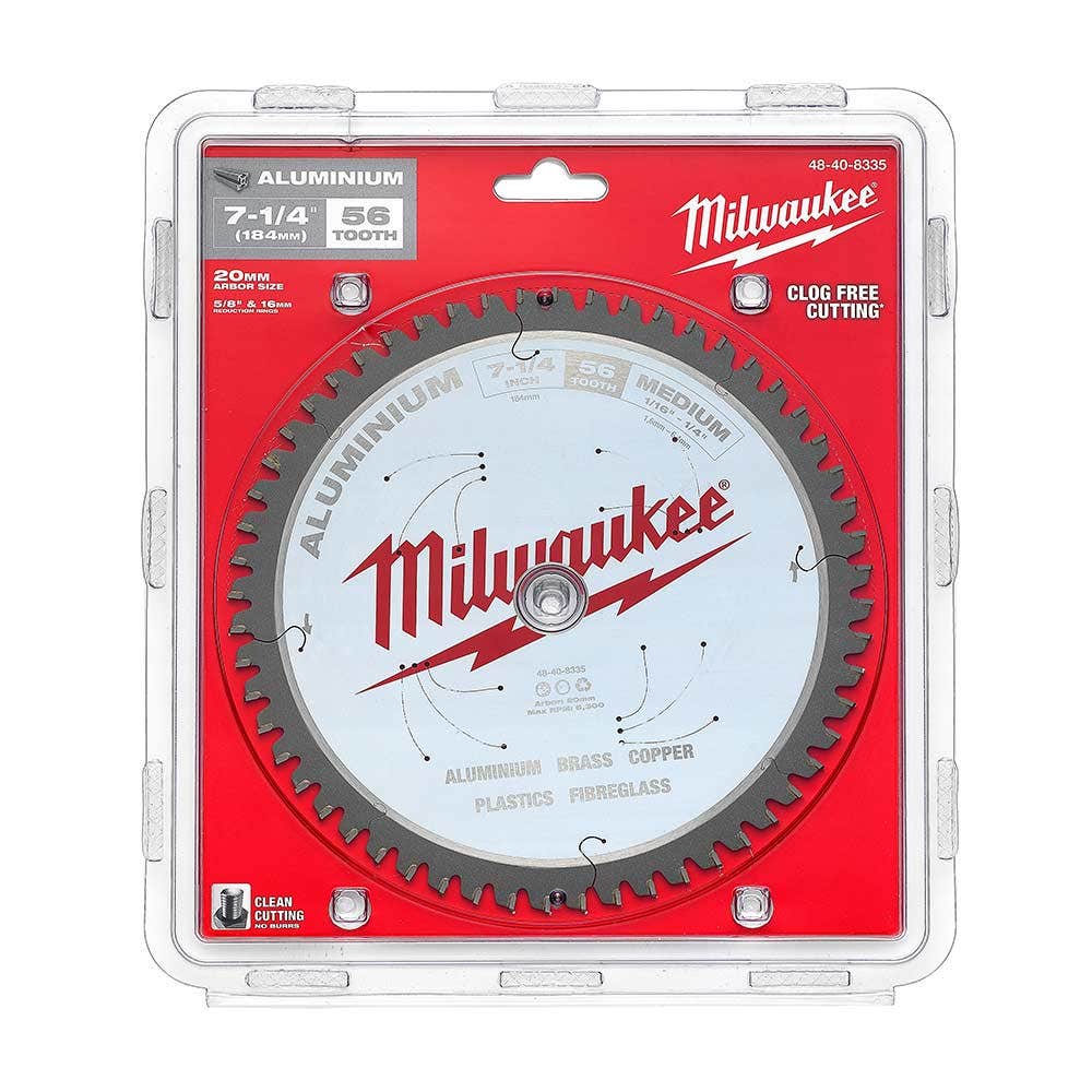MILWAUKEE 184 mm 56-tenners TCT sirkelsag for aluminium 48408335