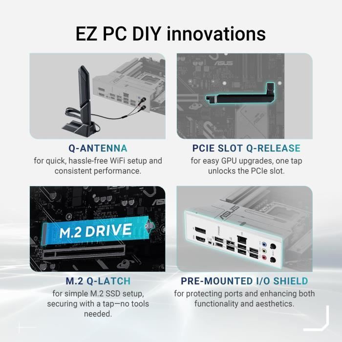 Carte mère - ASUS - PRIME Z890-P - Socket LGA1851 - PCIe 5.0 - RGB