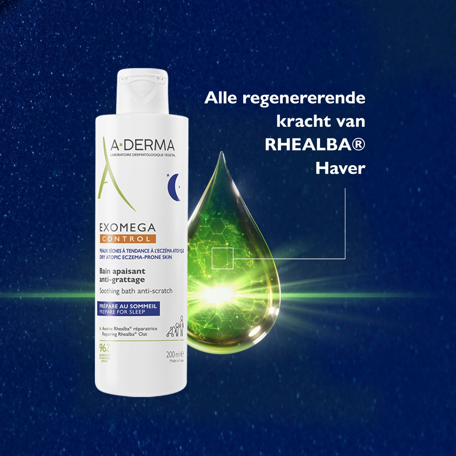 A-DERMA Baby Bath Exomega Control umirujuća kupka protiv ogrebotina - 200 ml