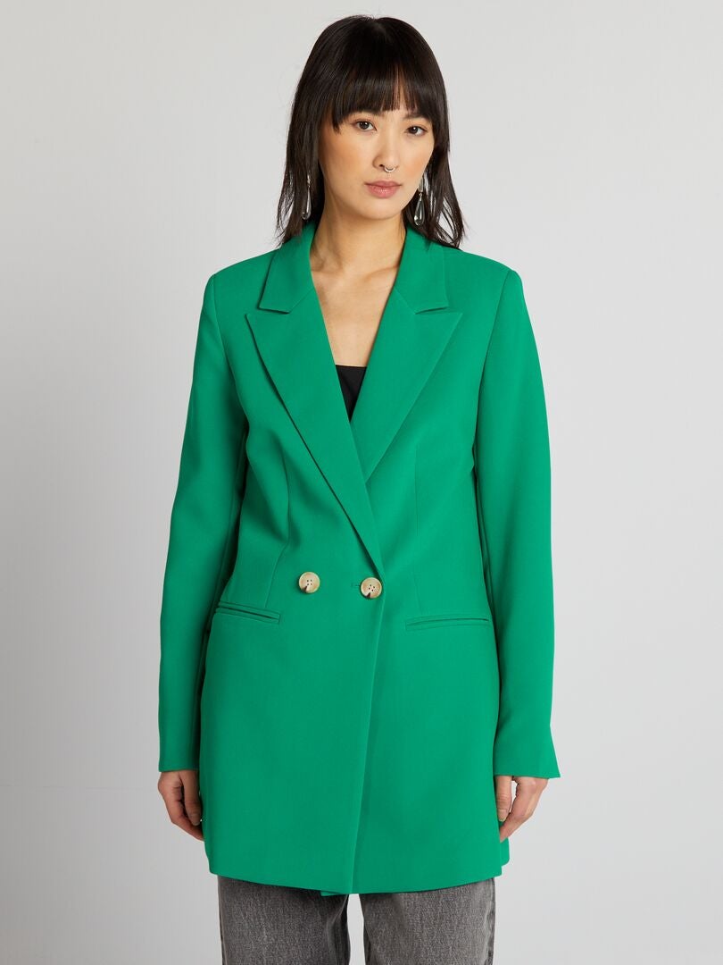 Lange colbertjas - GROEN