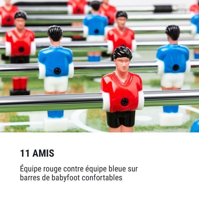 Table de jeux 2-en-1 Klarfit Spin : Babyfoot & billard - Blanc