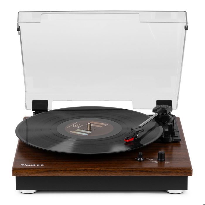 Giradischi Audizio RP112AD Bluetooth con ingresso e uscita - Colore acacia, altoparlanti stereo integrati
