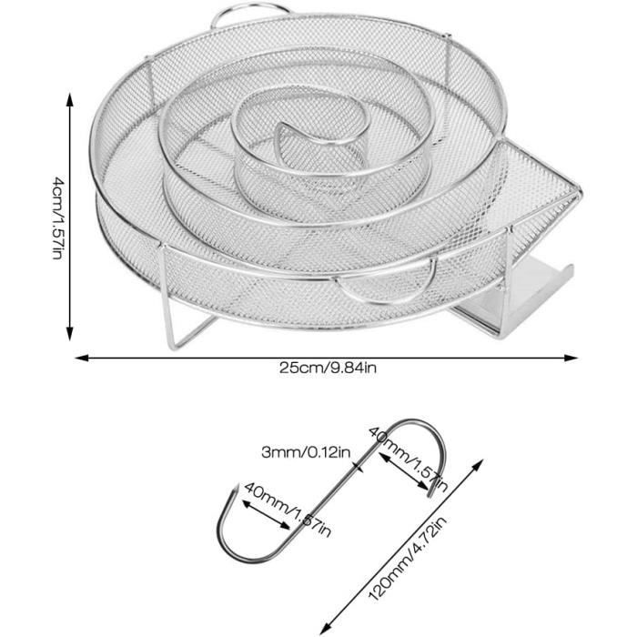 Générateur de Fumée - Ronde - Acier Inoxydable - Pour Barbecues et Fumeurs - Combustible Sciure de Bois