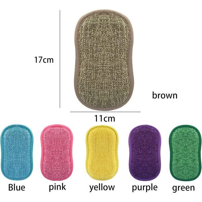 Éponges Récurantes Double Face en Microfibre - Lavables et Réutilisables pour Nettoyage Intensif