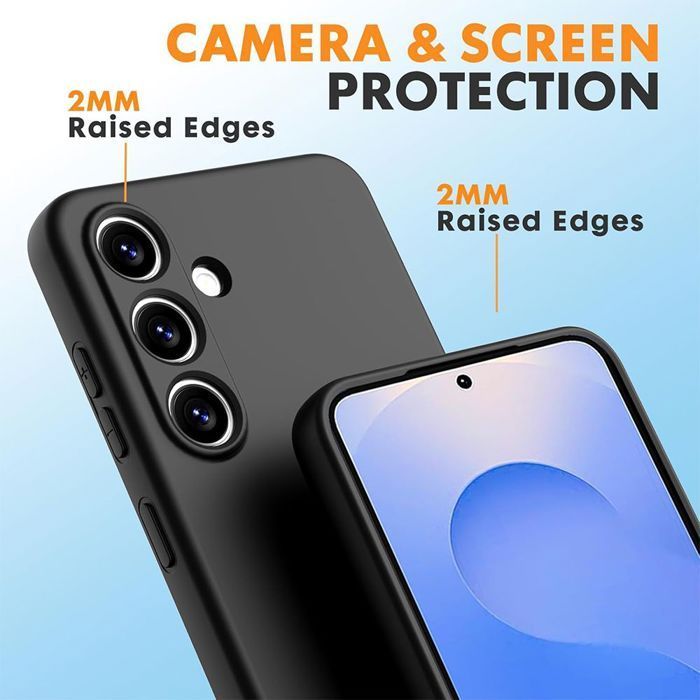 Capa + 2 Protetores de Tela de Vidro Temperado para Xiaomi Redmi Note 14 4G (não compatível com 5G) Capa Protetora Fina de Silicone Macio, Antirriscos, Preta