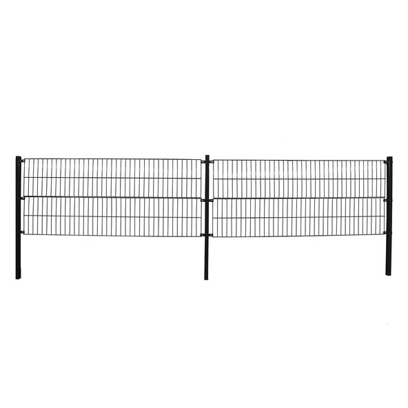 Modulärt staketsystem, dubbelt trådnätsstängsel MORATA, antracit, 120 cm x 10 m