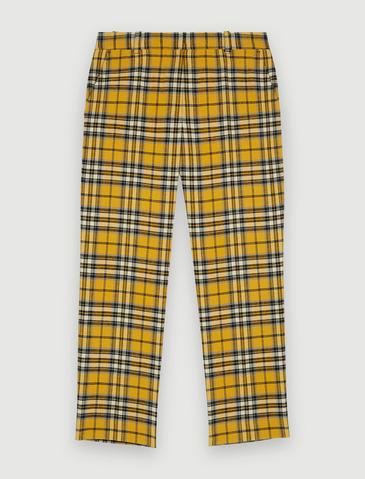 Pantaloni de costum cu croi drept - Galbeni
