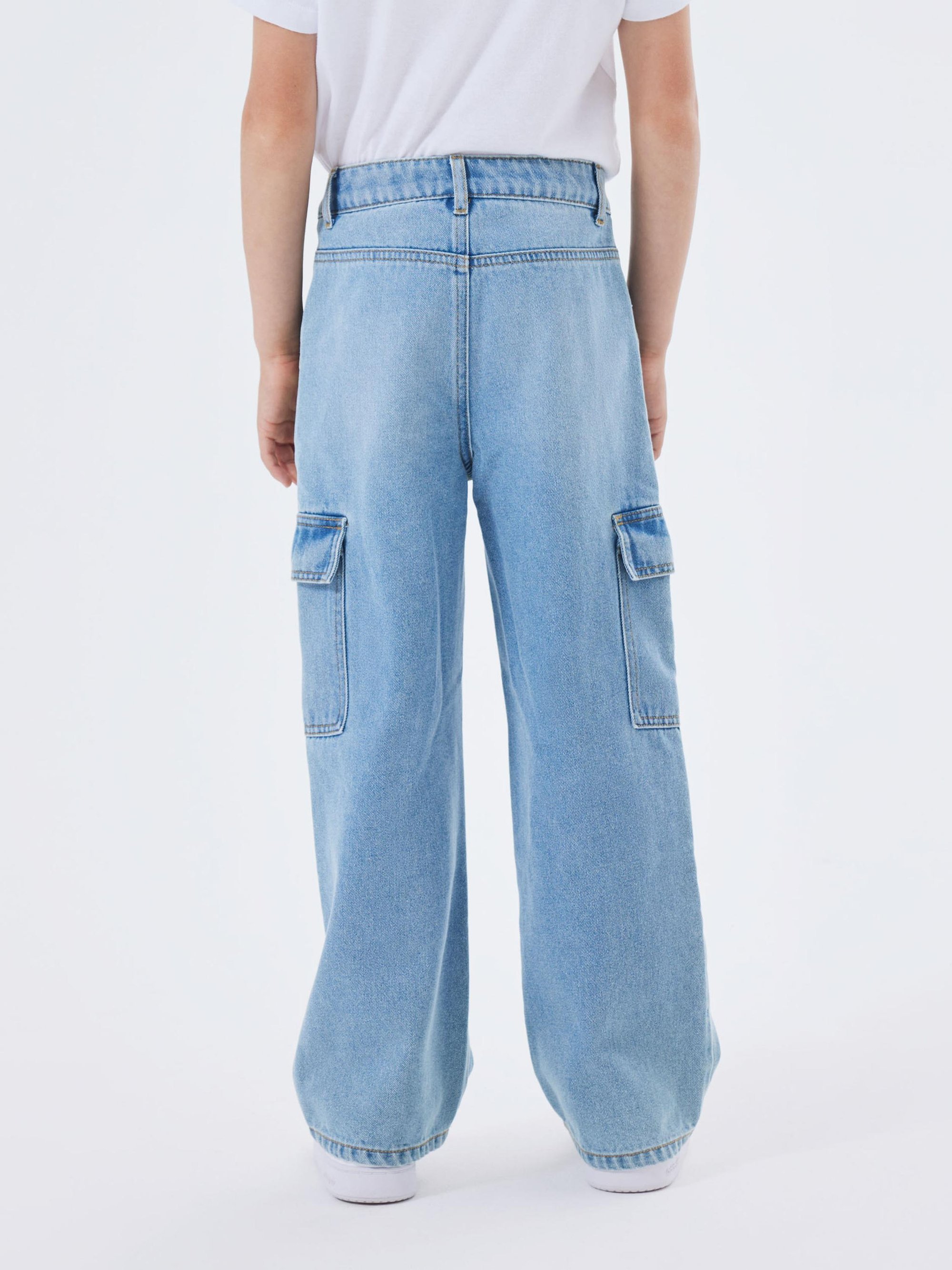 Nennen Sie es NKFROSE WIDE - Schlagjeans - hellblauer Denim