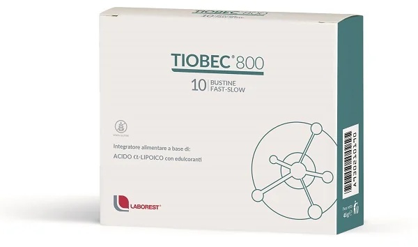 LABOREST Tiobec 800 Voedingssupplement voor energiemetabolisme 10 zakjes met alfa-liponzuur, snelle en langzame inname