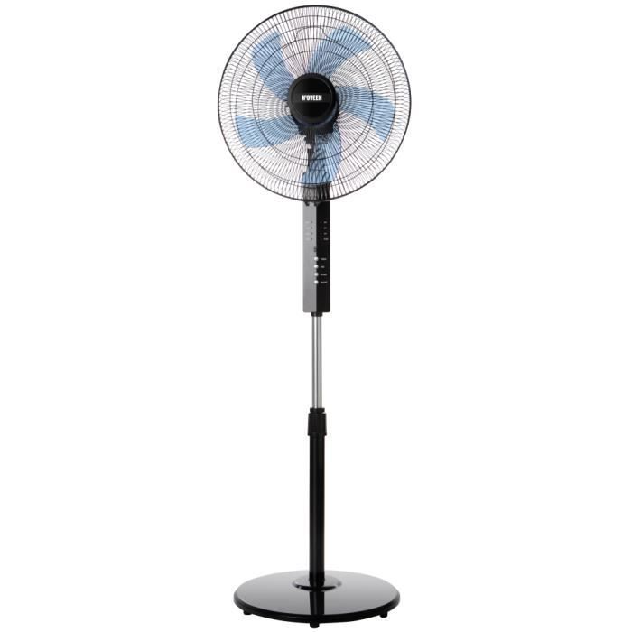 Pilot F455 Standventilator – Extrem leise – 7,5-Stunden-Timer – 3 Geschwindigkeitsstufen – 90°-Oszillation