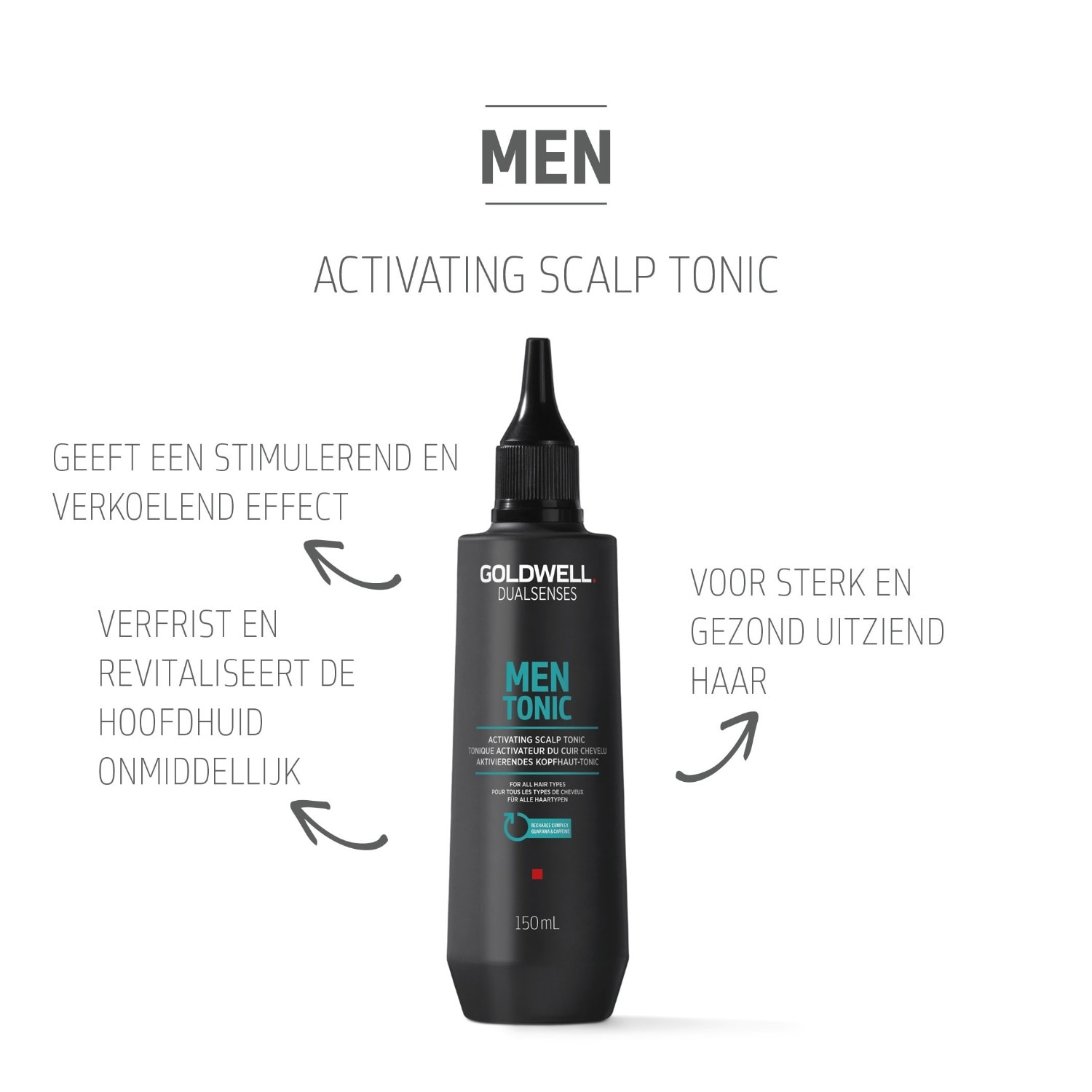 Goldwell Dualsenses Haartonic voor Mannen – Activerende Hoofdhuidtonic – 150 ml