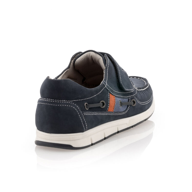 Blå loafers/båtsko for menn