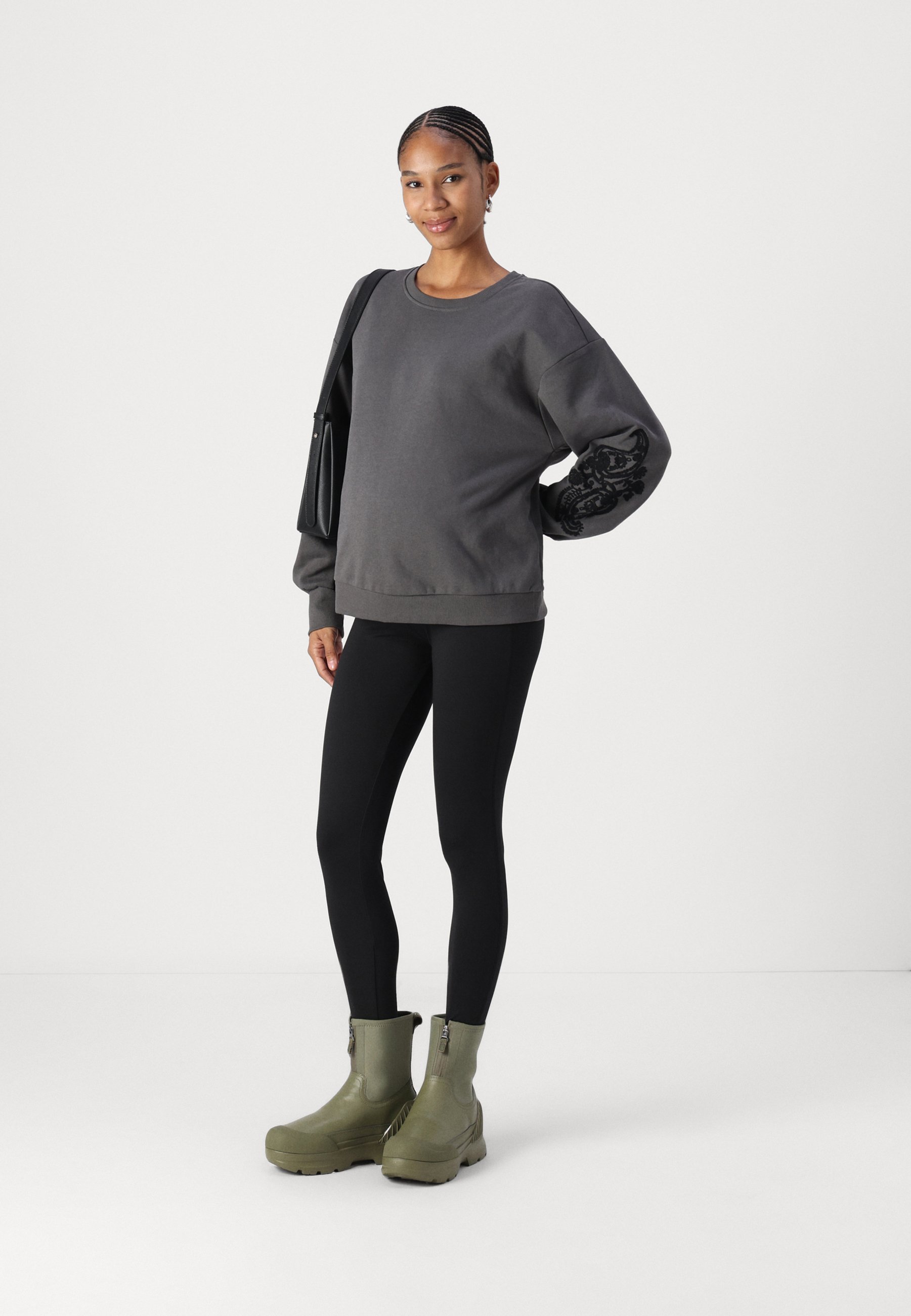 Vero Moda Maternity VMMINA LEO PRINT - Leggings - Broek - zwart