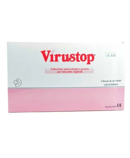 Ducha vaginal Virustop, 5 frascos de 140 ml.