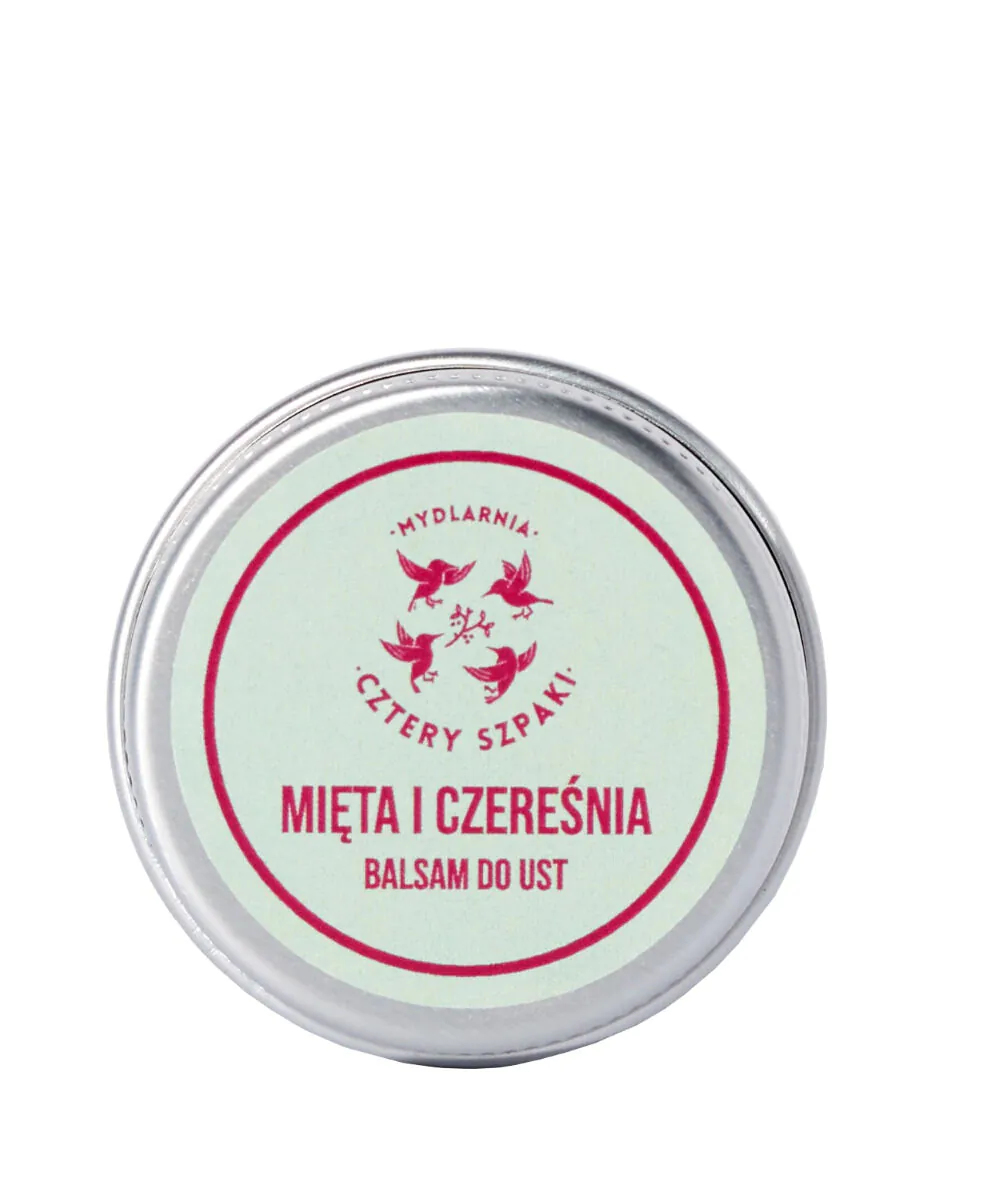 Mydlarnia Cztery Szpaki Balsam do ust, Mięta i Czereśnia