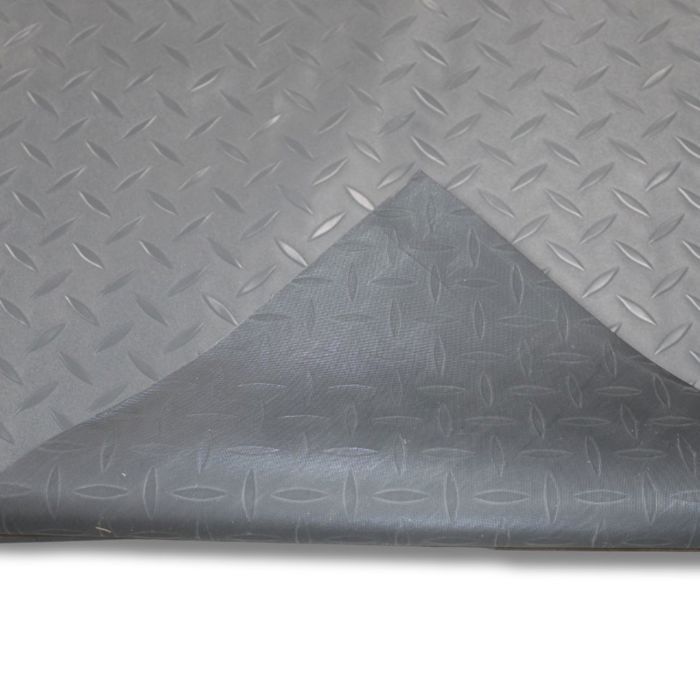 Suelo de PVC | 140x900cm | Gris ranurado | 1mm de espesor | 100% PVC