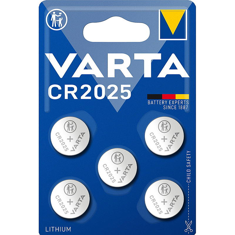 Varta knoopcelbatterijen (5 stuks), CR2025 Varta