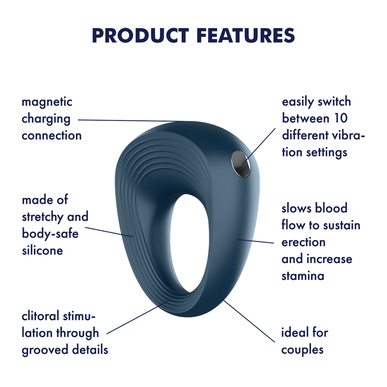 Satisfyer Power Ring Vibrátor Vibrációs gyűrű pároknak 1 egység 1 egység